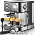 20-Bar Espresso Coffee Machine with Milk Frother - Silver