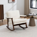 Upholstered Accent Rocking Chair with High-Density Foam Cushion
