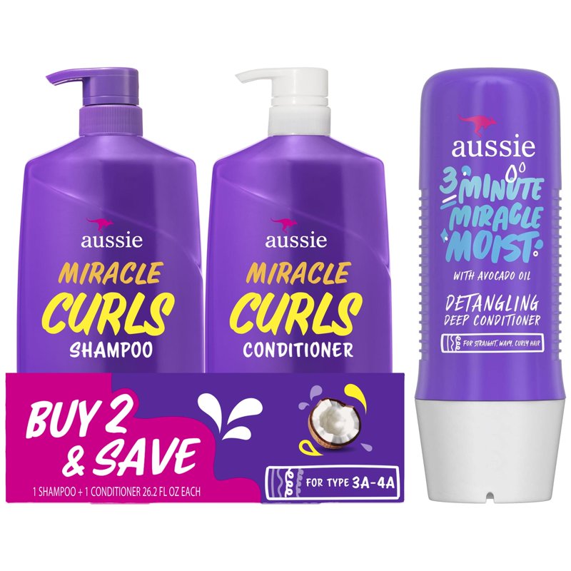 Miracle Curls Hair Care Bundle - Shampoo, Conditioner & Deep Treatment