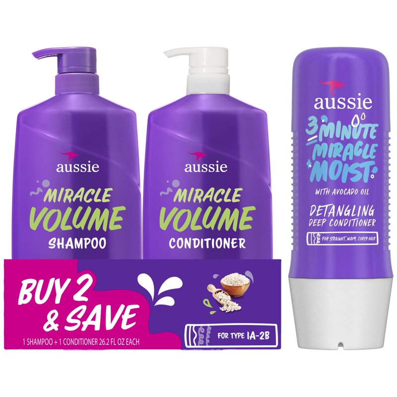 Miracle Volume Hair Care Bundle - Shampoo, Conditioner & Treatment