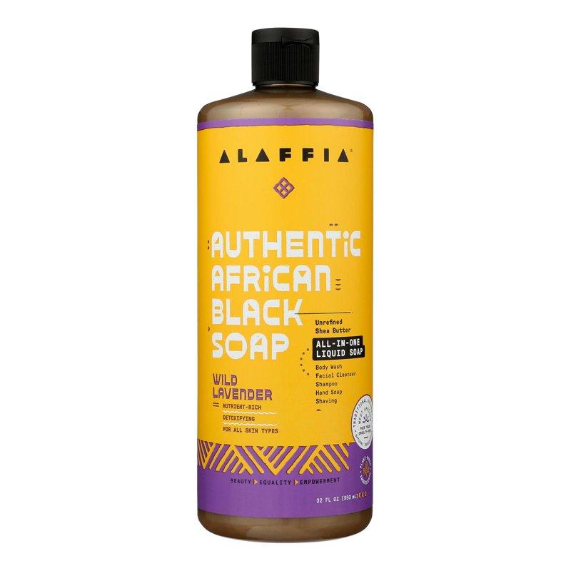 African Black Soap All-In-One Body & Hair Wash, Wild Lavender, 32 fl oz