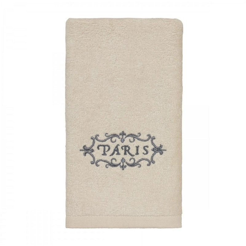 Paris Botanique Fingertip Towel - 100% Cotton Ivory with Embroidery
