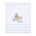Farmhouse Shell Bath Towel - 100% Cotton, Embroidered Design