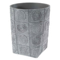 Avanti Galaxy Silver Wastebasket 8.13x10x8.13 Inch Modern Resin Trash Bin