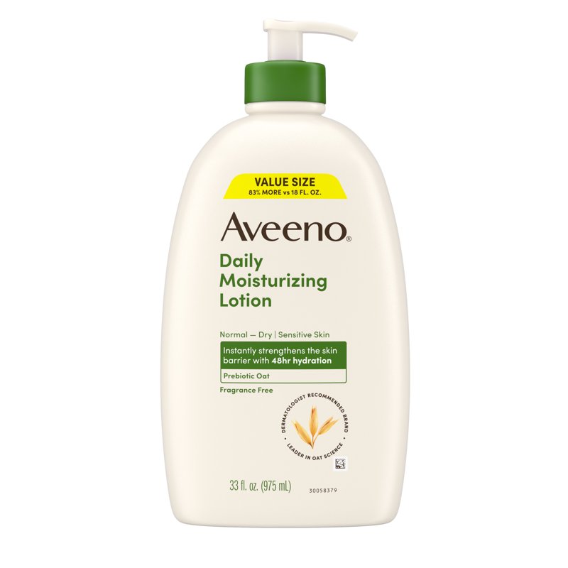 Daily Moisturizing Body Lotion - Fragrance-Free Prebiotic Oat - 33 Fl Oz