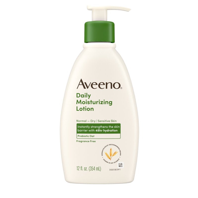 Daily Moisturizing Body Lotion - Fragrance-Free Prebiotic Oat, 12 Fl Oz