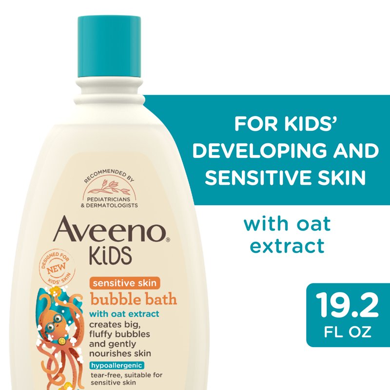 Kids Bubble Bath with Oat Extract for Sensitive Skin - 19.2 fl oz