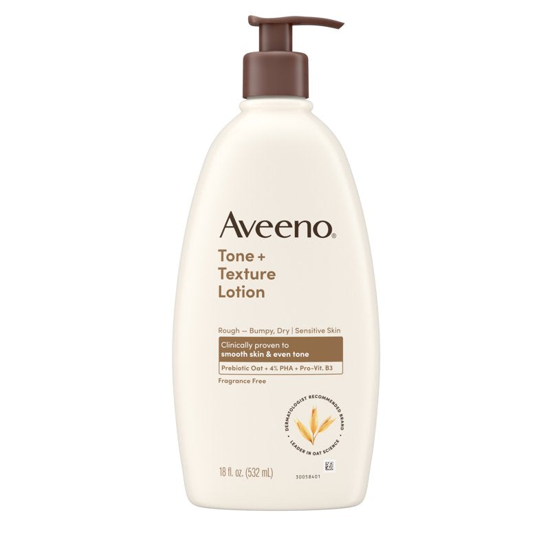 Aveeno Tone + Texture Lotion, Sensitive Skin, 18 fl. oz