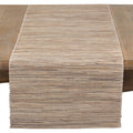 Saro Lifestyle Melaya Collection Shimmering Woven Nubby Table Runner, 14"x54", Natural