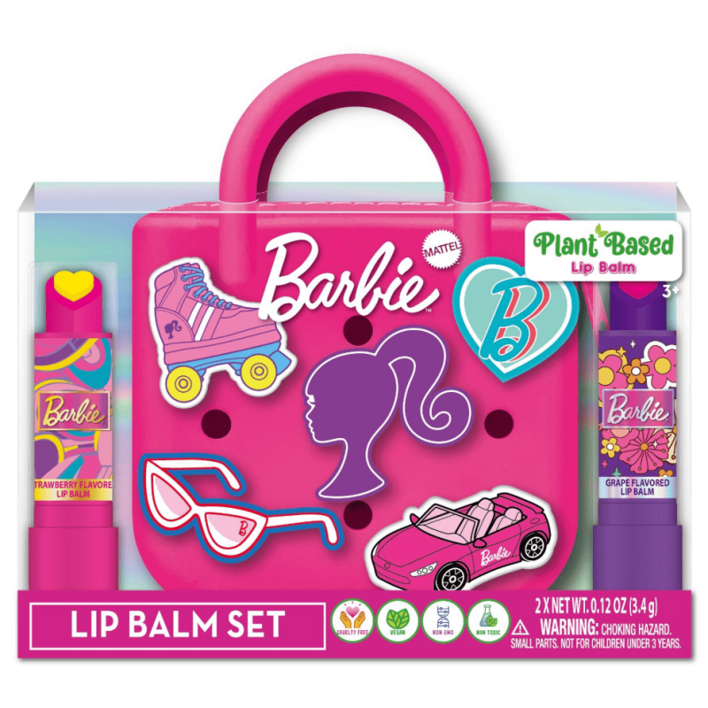 2-Piece Kids Lip Balm Set with Silicone Pouch - Plant-Based Hydration