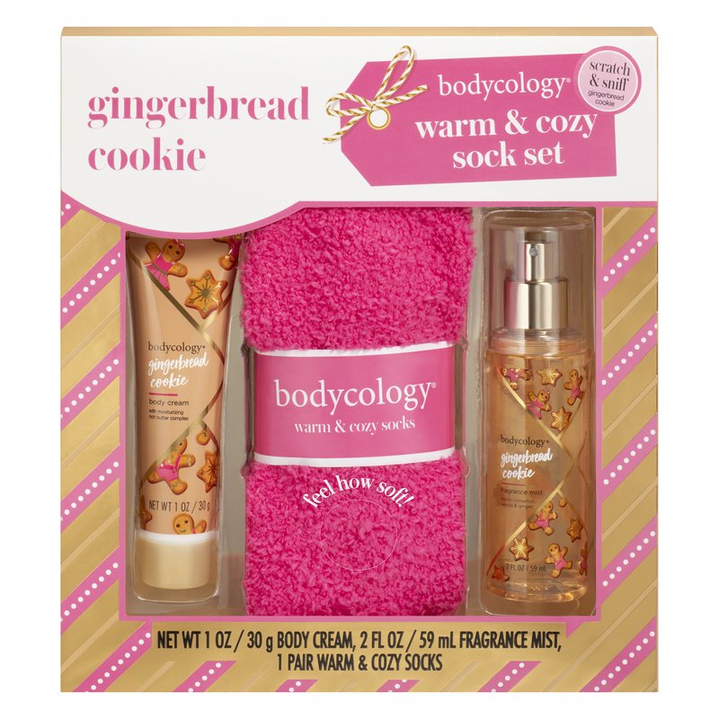 Body Care Gift Set with Body Cream, Fragrance Mist & Cozy Socks