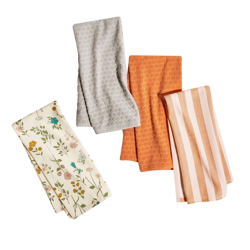 4-Piece Kitchen Towel Set - Absorbent Cotton, 30" x 20"