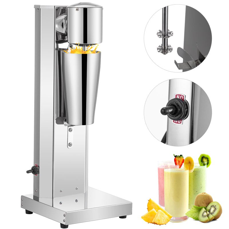 Electric Milkshake Maker - 800ml Stainless Steel, 2 Speed