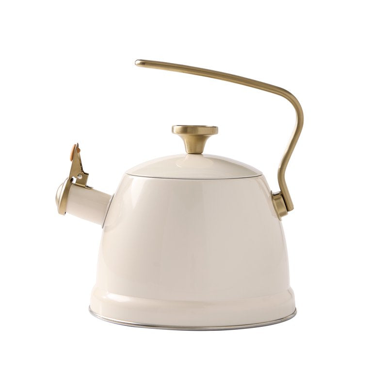 2-Quart Cream Stainless Steel Whistling Tea Kettle
