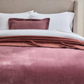 Reversible Plush Bed Blanket Full/Queen - Violet Gem, 90 x 96 in