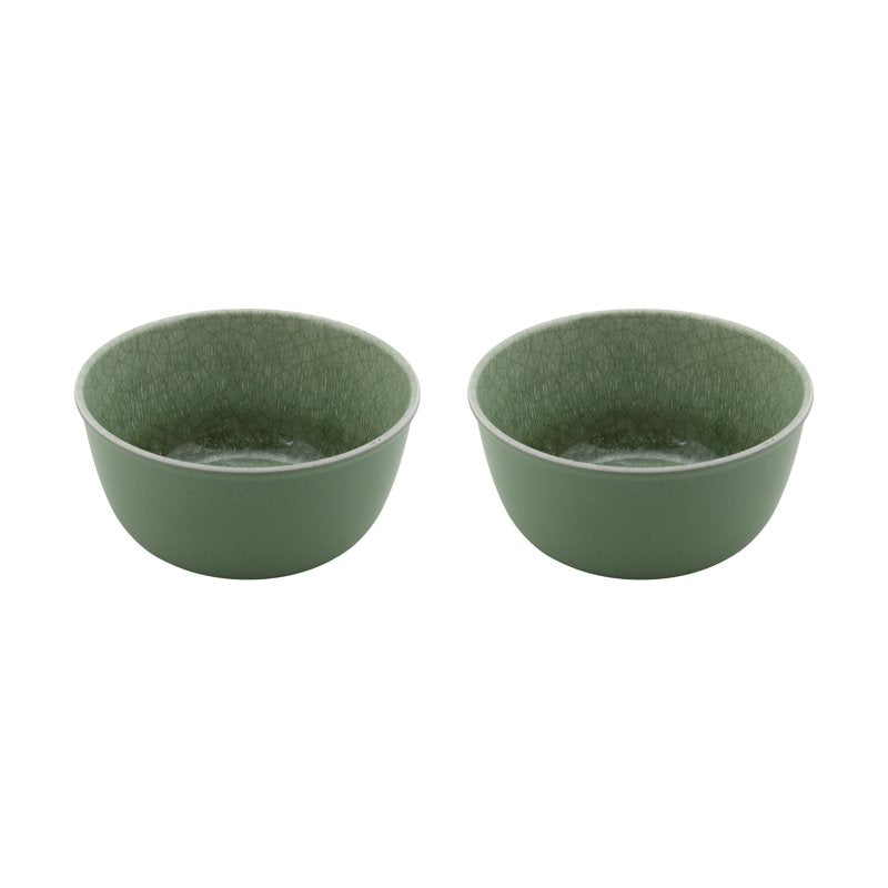 Bamboo Melamine Dip Bowls - Green, 14 oz, 2 Count