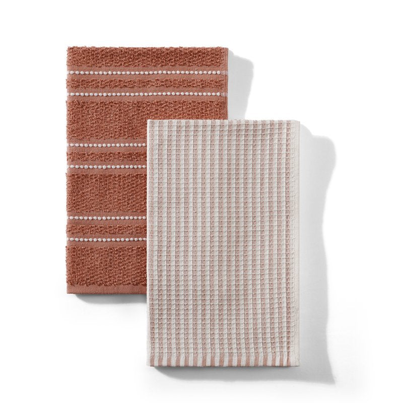Terracotta Kitchen Towels 2-Pack - Soft & Absorbent Cotton