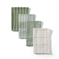 Kitchen Towels 4-Pack - Dark Cilantro Cotton Dish Drying & Wiping Set