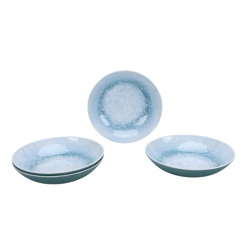 Reusable 36 oz Bamboo Melamine Dinner Bowls Set - Blue (4 Count)