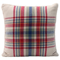20x20 Inch Beige Tartan Plaid Decorative Throw Pillow - Cozy Rustic Accent