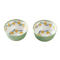 14 oz Round Floral Reusable Bamboo Melamine Dip Bowl Set - Tomato Pattern (2 Count)