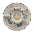 Floral Pattern Bamboo Melamine Chip & Dip Set - Flowers