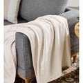 Oversized Reversible Throw Blanket - Gauze to Cozy Knit - Vanilla Dream