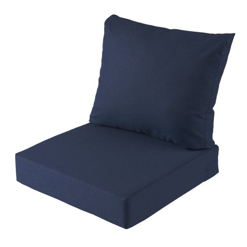 Outdoor Deep Seat Cushion Set - Navy, 2-Piece for Chairs