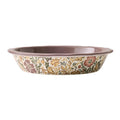10-Inch Stoneware Pie Dish with Floral Design