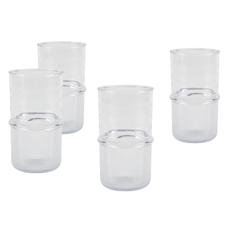 21 oz Clear Ribbed Tritan Tumbler Set - Single