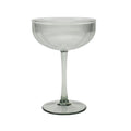 Green Ribbed Tritan Coupe Glass - 11 oz Durable Drinkware