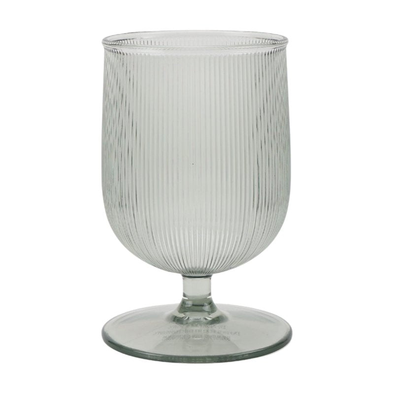 Ribbed 12-Ounce Tritan Green Goblet for Everyday Use