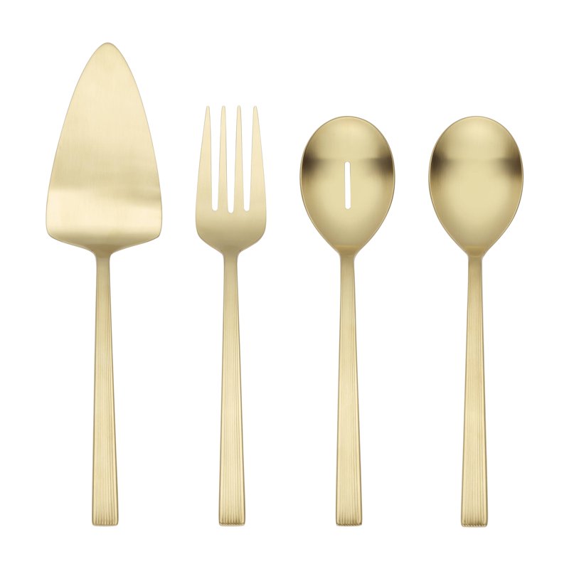 Stainless Steel Serving Set - 4-Piece River Gold Collection