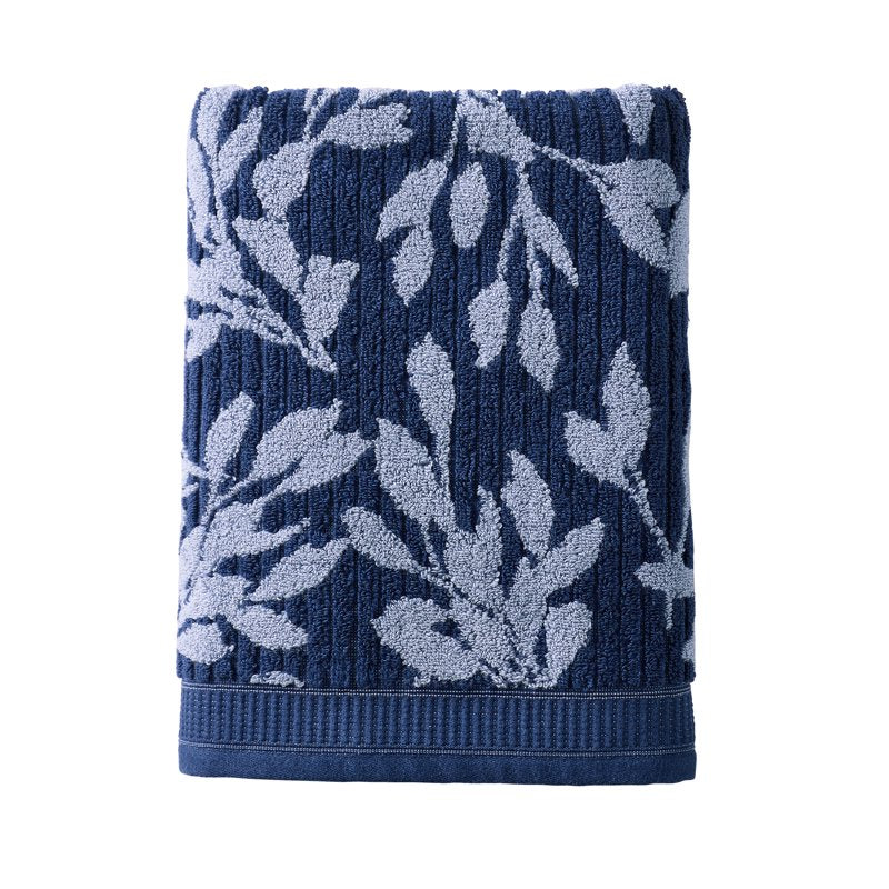 Better Homes & Gardens Signature Soft Floral Bath Towel - Blue Admiral/Blue Silver - 30x56 Inches