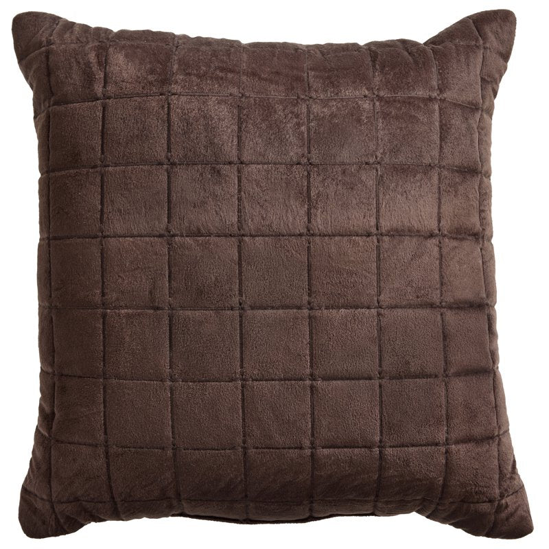 Velvet Throw Pillow 20x20 Brown Basket Tufted Design - Better Homes & Gardens - Variation of THIS listing