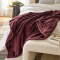 Solid Velvet Plush Oversized Couch Throw Blanket - Rich Cocoa