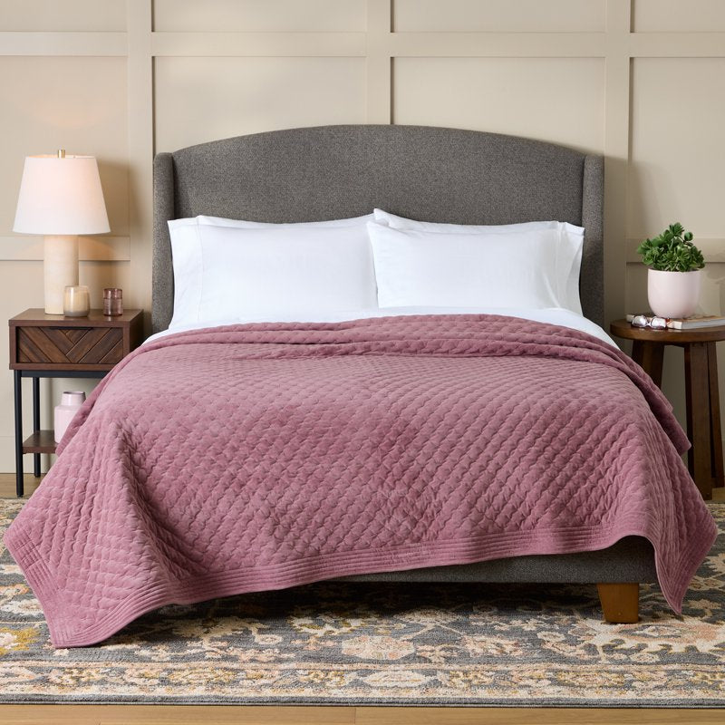 Better Homes & Gardens Violet Gem Tufted Matte Velvet Quilt - King