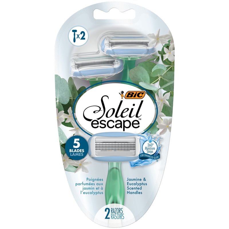 5-Blade Women's Disposable Razors with Jasmine & Eucalyptus Scented Handle