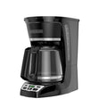 Programmable 12-Cup Drip Coffee Maker with Auto-Brew Timer and Glass Carafe