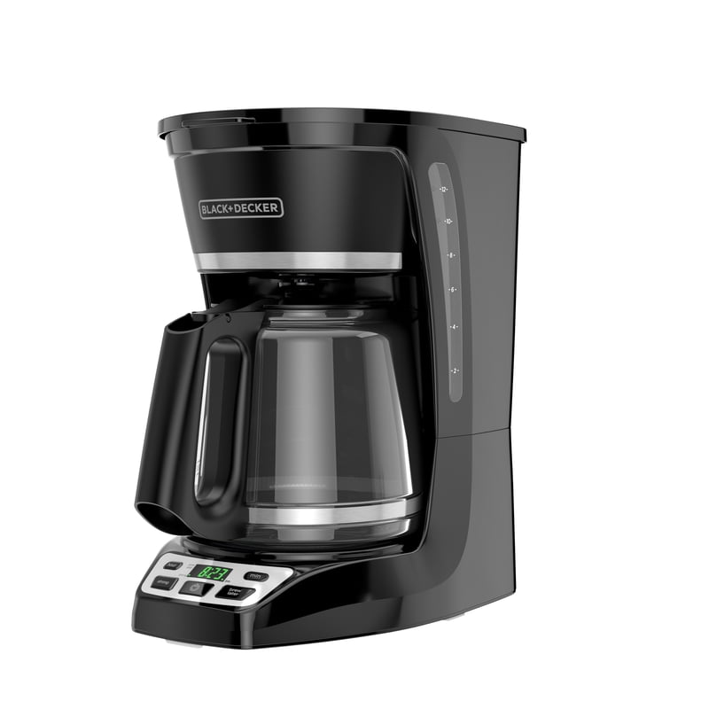 Programmable 12-Cup Drip Coffee Maker with Auto-Brew Timer and Glass Carafe