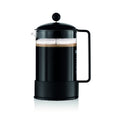 French Press Coffee Maker - 51 Oz. Borosilicate Glass, Black