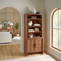 Mason Bookcase with Hutch - Brown Oak Finish