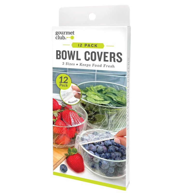 Reusable Plastic Stretch Bowl Covers - 12 Count Variety Pack