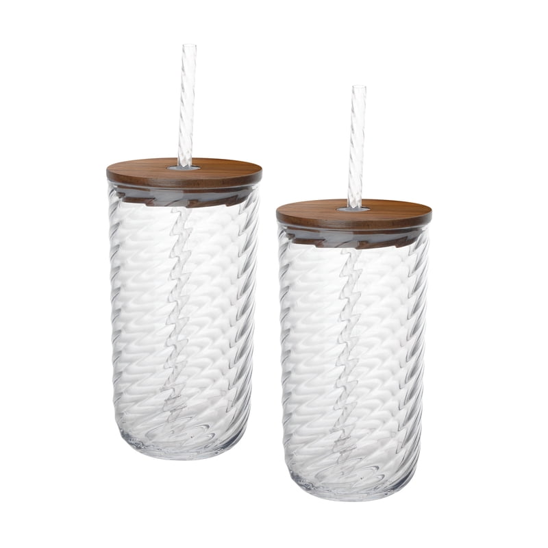 21 oz Tritan Swirl Texture Sipper Tumbler Set - 2 Pieces