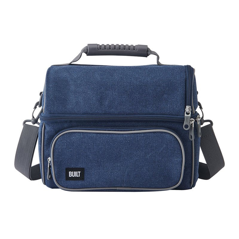 Henry Adult Lunch Bag - Navy with Water Bottle Compartment