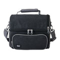 Black Adult Lunch Bag with Water Bottle Compartment