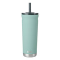 24 oz Stainless Steel Insulated Tumbler with Straw - Mint