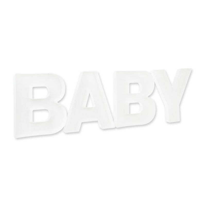White Plastic Baby Letter Trays - Set of 4 for Parties
