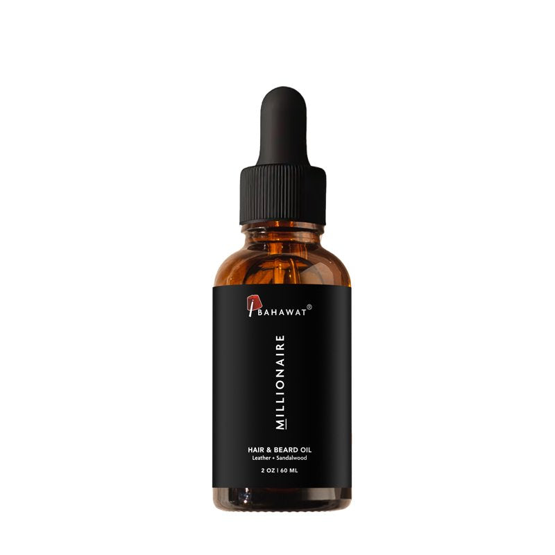 Natural Leave-in Hair & Beard Oil - Leather & Sandalwood, 2 oz