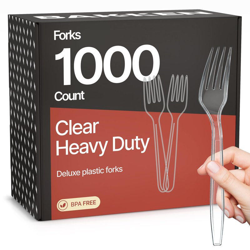 Heavy Duty Disposable Cutlery Set - 1000 Pieces, BPA-Free Plastic Utensils